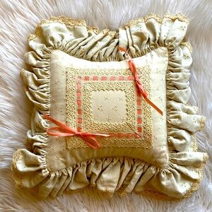 Dorothy’s Ruffled Originals Lacey Eyelet Ruffled Pillow